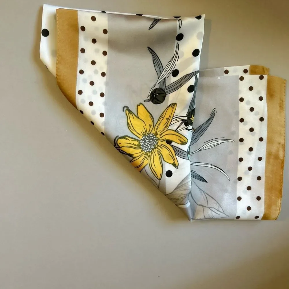 Yellow Floral Scarf S67